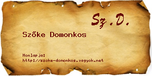 Szőke Domonkos névjegykártya